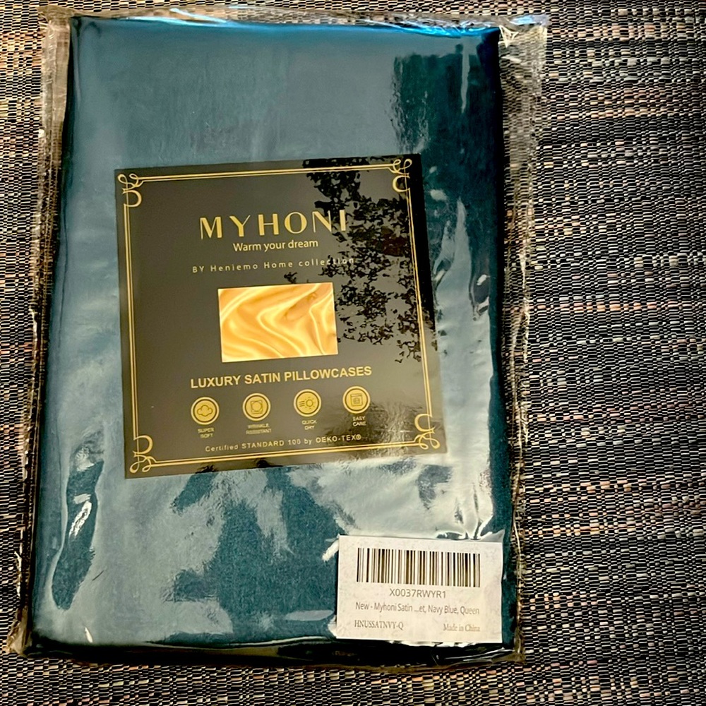 My Honi Warm Your Dream Luxury Satin Pillowcases 2 Queen Pillowcases 20x30 In.